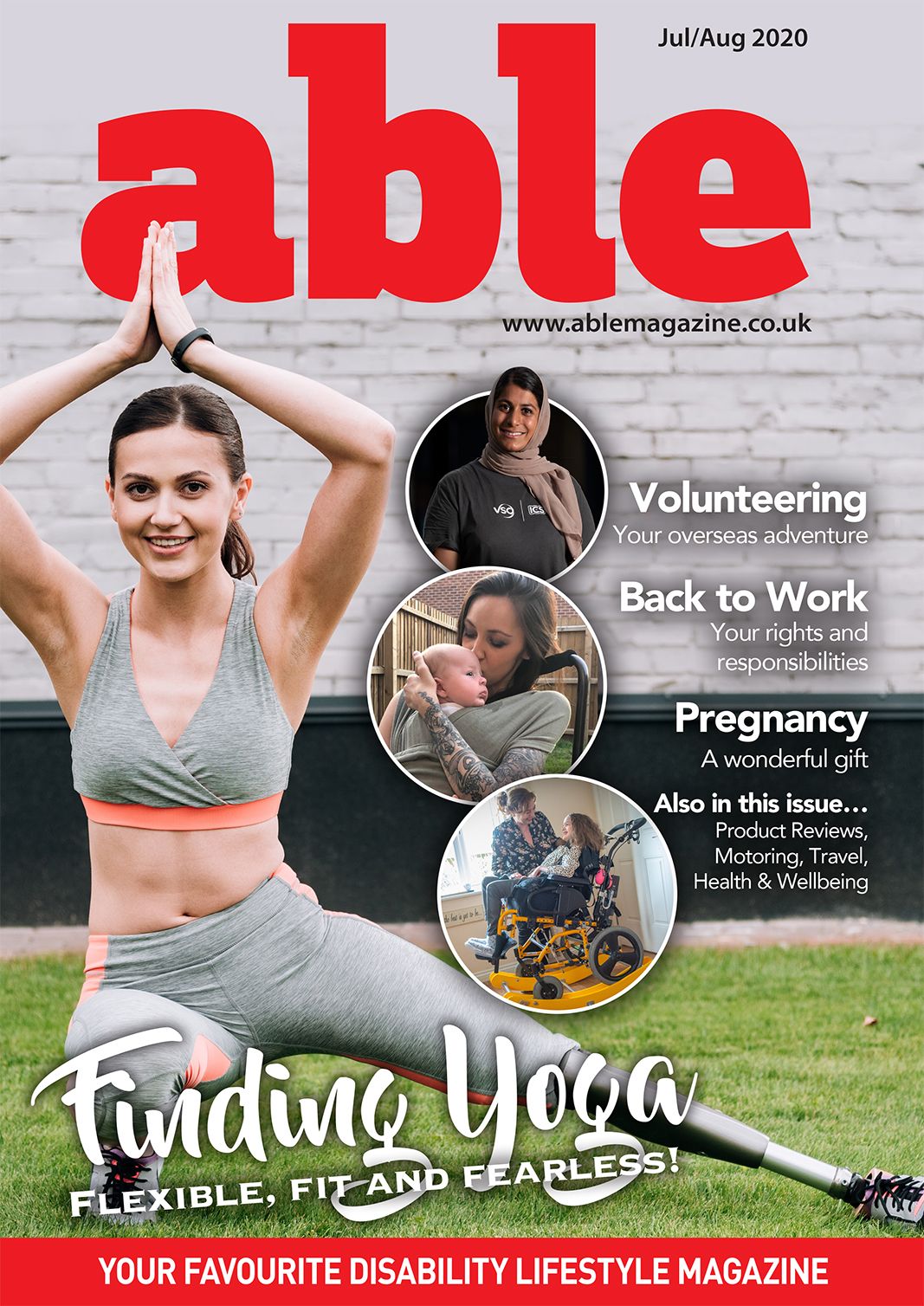 Picture of the Able Magazine July cover.